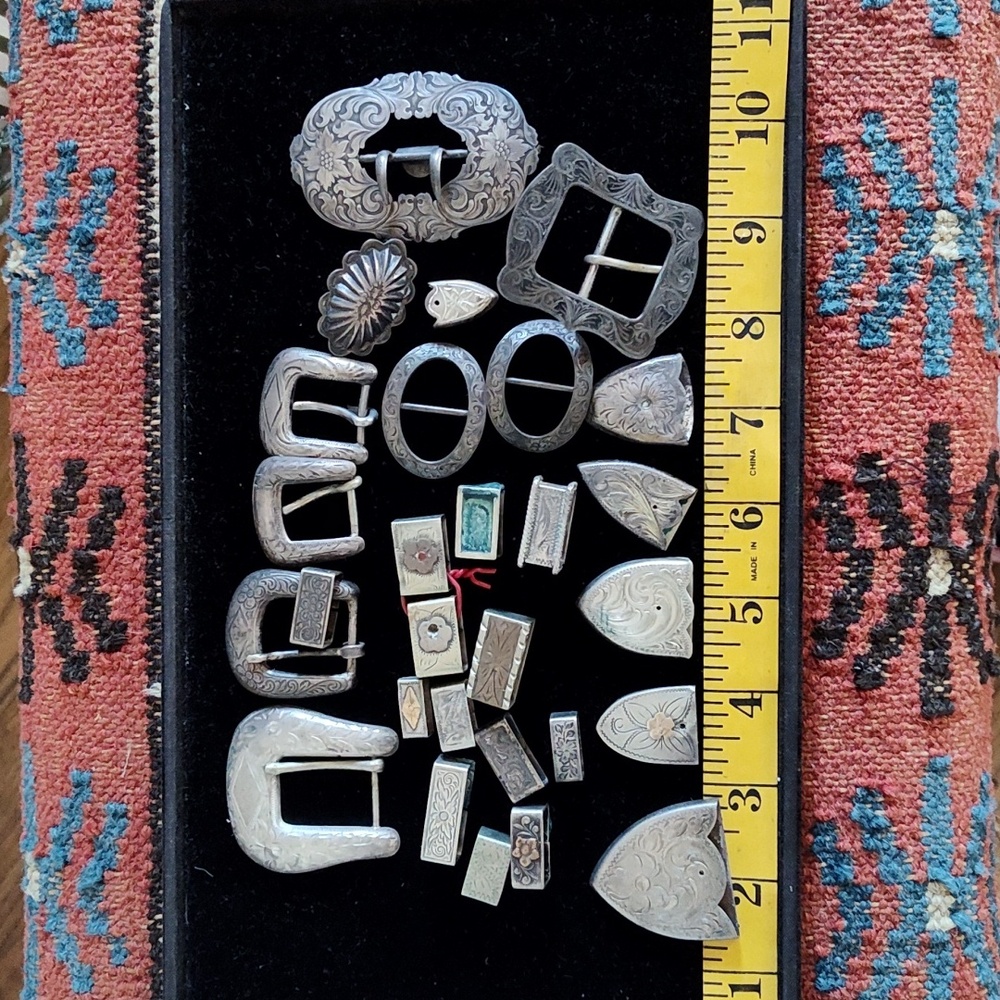 ANTIQUE STERLING BUCKLES